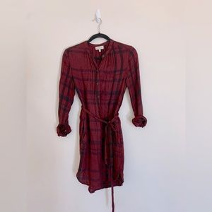 Lucky Brand // Mini Flannel Dress // Tie Waist // Pockets // XS